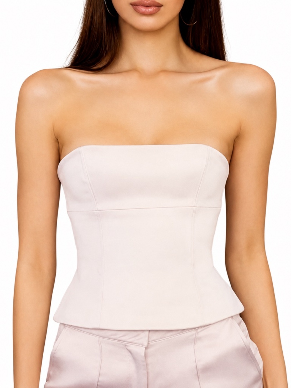 House of CB • Satin Corset • Blush